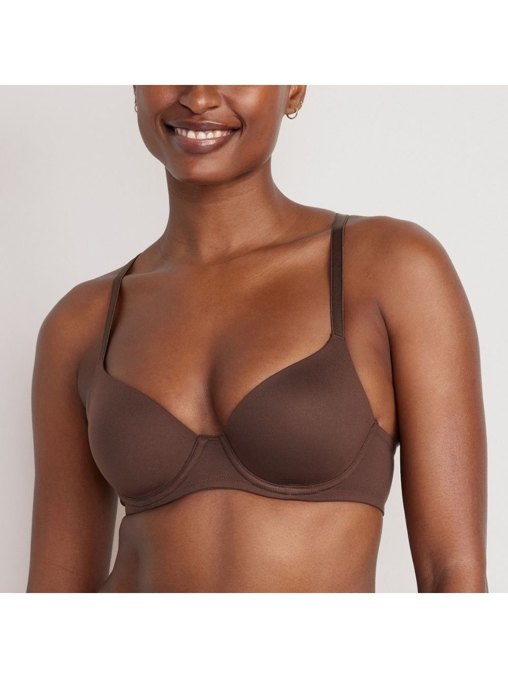 44D • Old Navy • Full-Coverage Underwire Demi Bra ~ French Roast